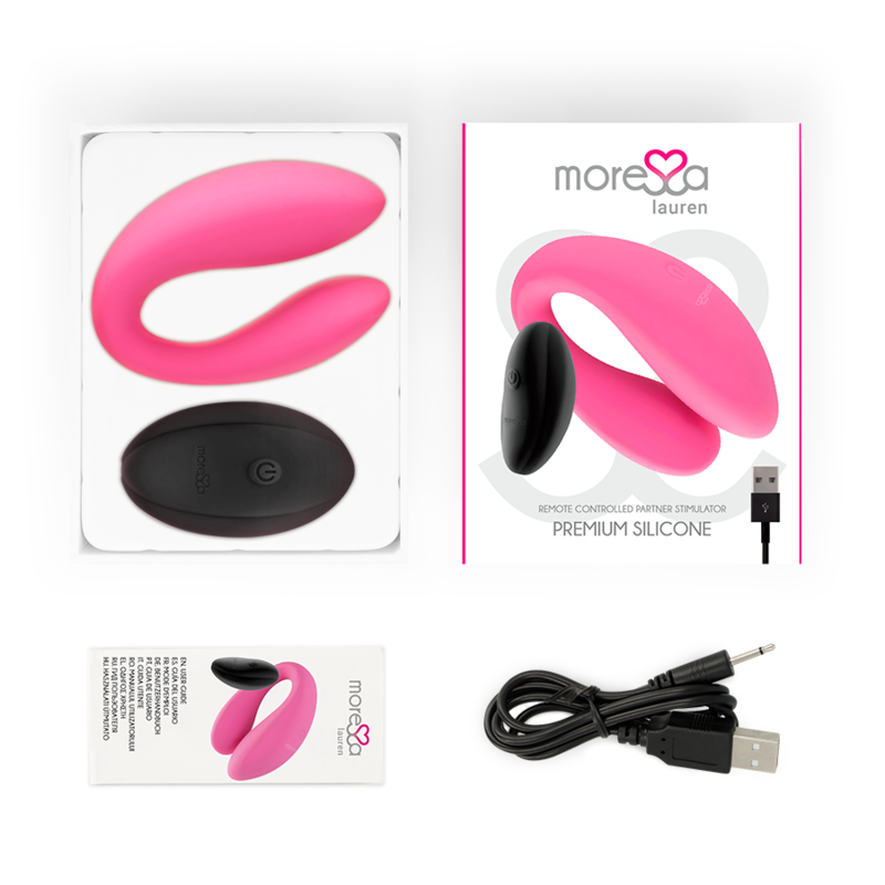Moressa – Stimulateur pour couples télécommandé Lauren - Rose