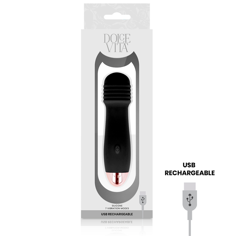 Dolce vita Mini vibrateur rechargeable noir 7 vitesses