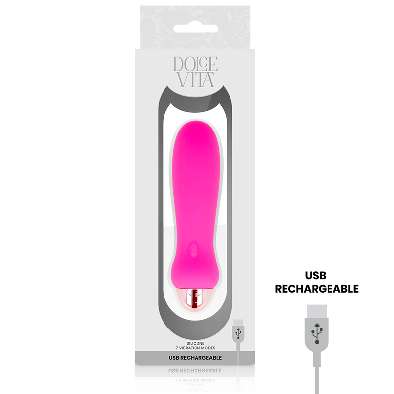 Dolce Vita Vibromasseur Rechargeable 7 Vitesses Rose