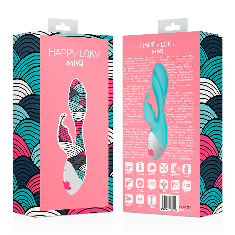 Happy Loky Sextoy Rabbit 7 modes de vibrations Miki – Bleu