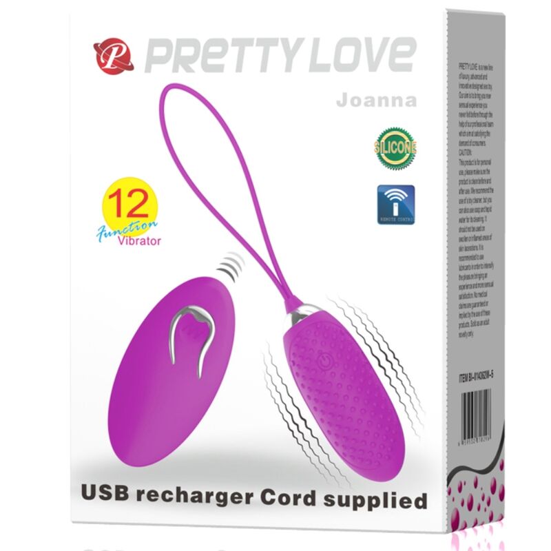 Pretty love - joanna oeuf vibrant télécommande 12 modes