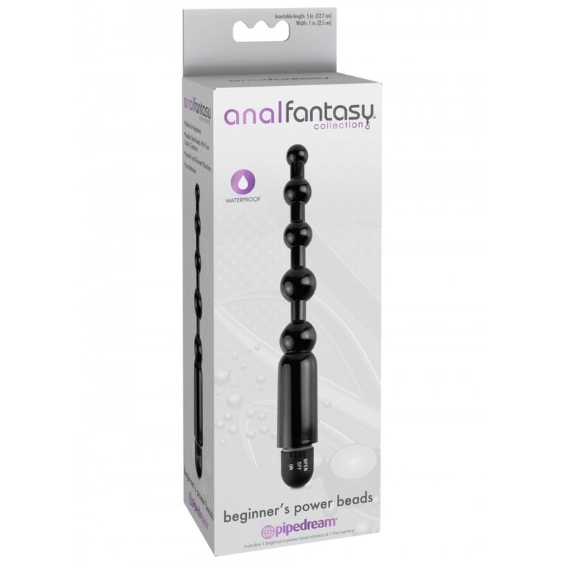 Anal Fantasy – Chapelet Anal Vibrant Rechargeable – Noir
