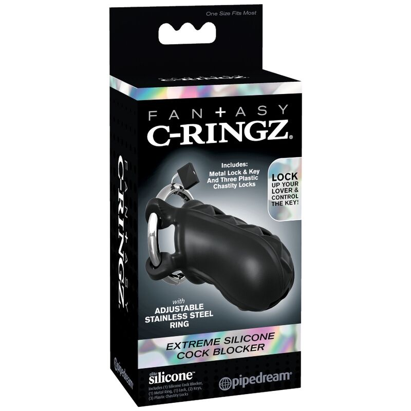 Fantasy C Ringz – Cage de chasteté en silicone avec cadenas