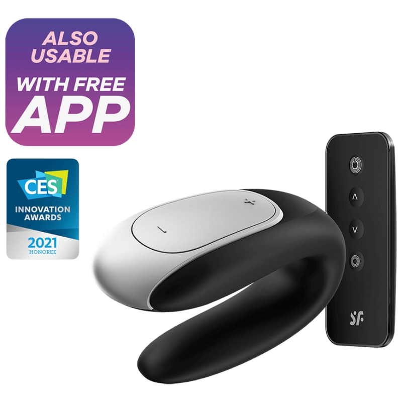 Satisfyer – Vibromasseur connecté pour couple Double Fun – Noir