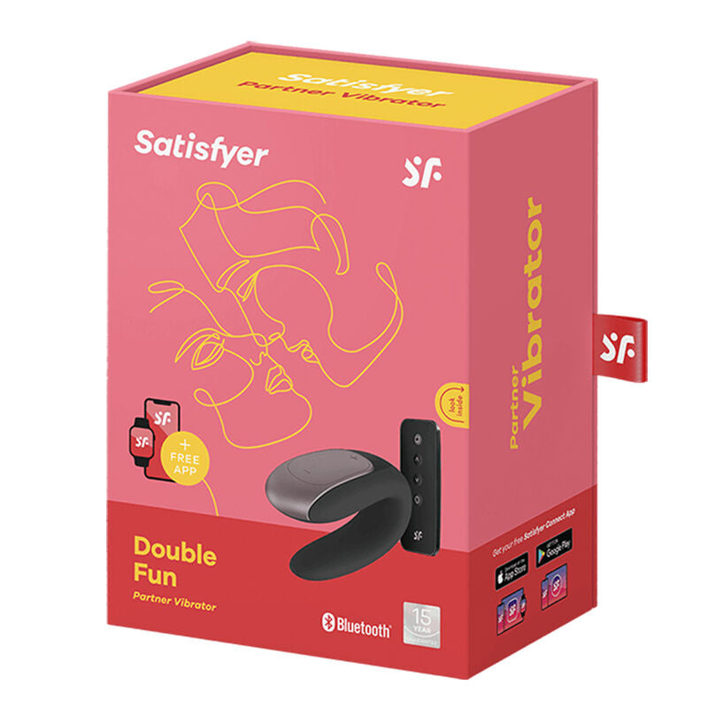 Satisfyer – Vibromasseur connecté pour couple Double Fun – Noir