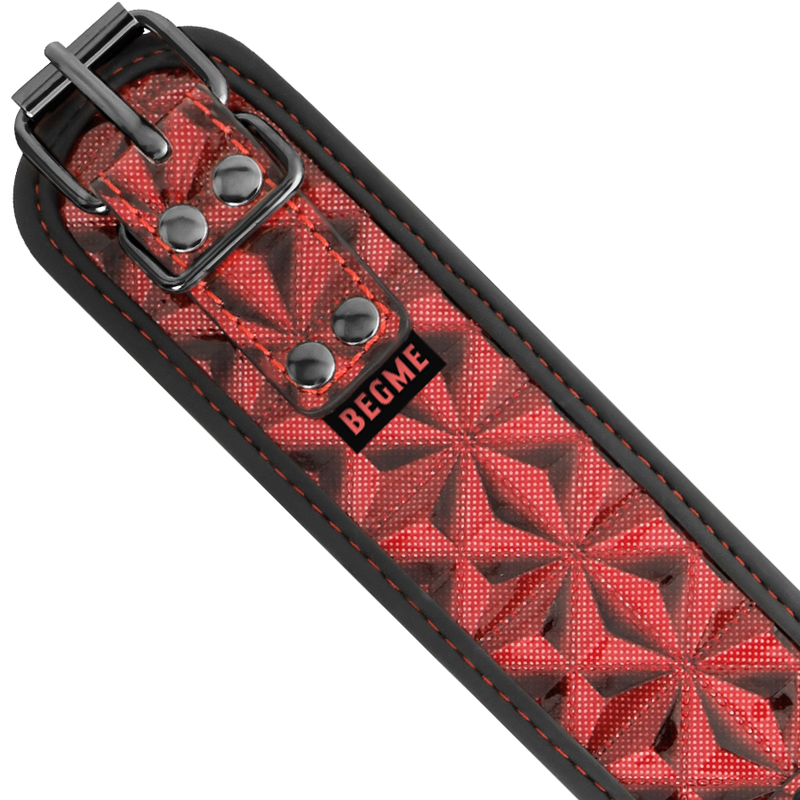 BEGME - COLLIER ÉDITION ROUGE AVEC PINCES TÉLÉMON AVEC DOUBLURE EN NÉOPRÈNE
