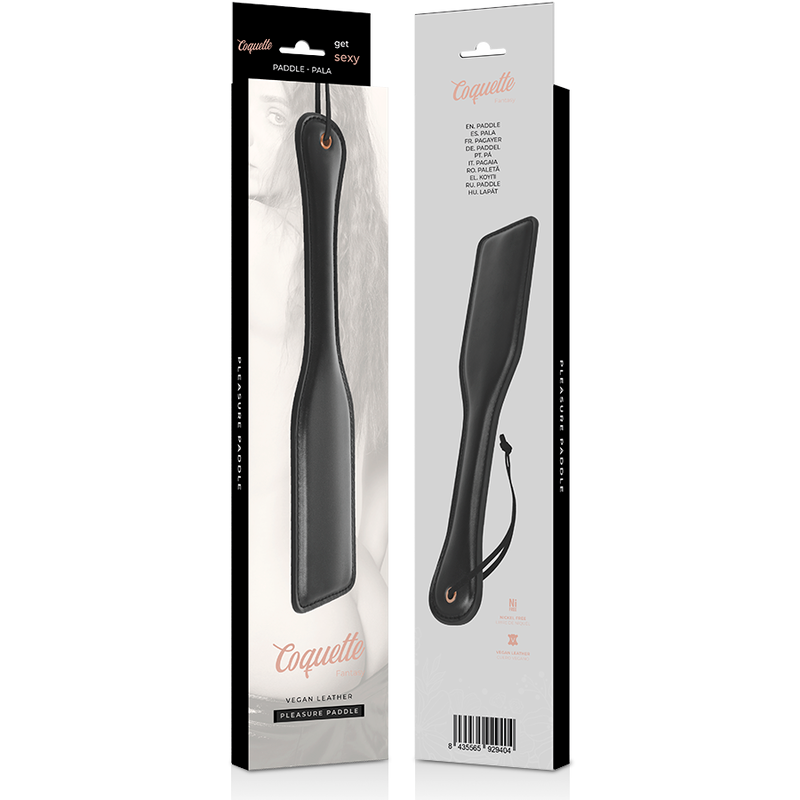 Cravache BDSM Chic Desire Cuir Végan Noir - Coquette