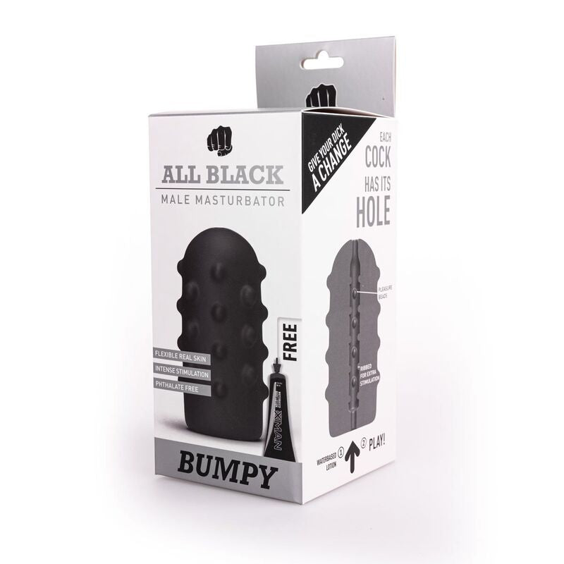 All Black - Masturbateur Homme avec Picots Bumpy