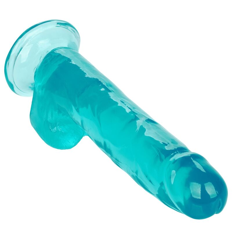 Gode Ventouse Size Queen Bleu Translucide 20cm - CalExotics