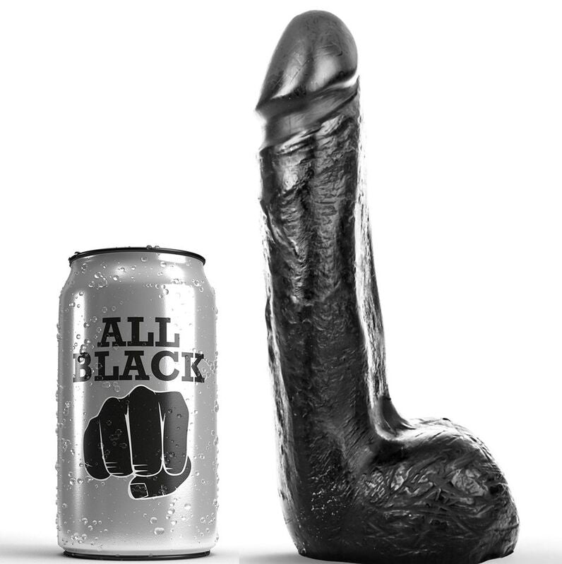All Black - Gode Pénis Réaliste XL - 20 cm