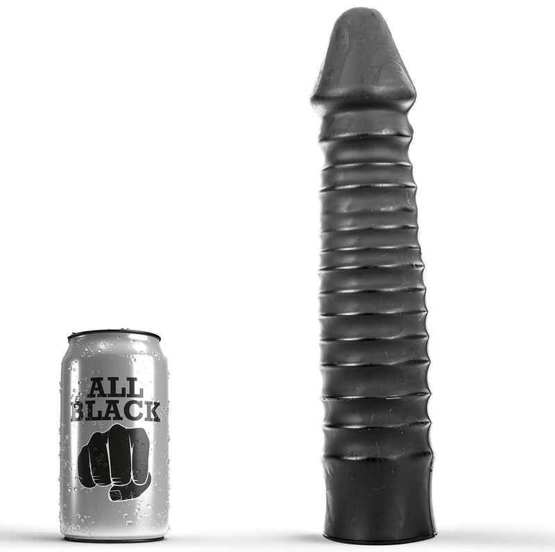 All Black Gode Fisting en forme pénis ondulés 26 cm