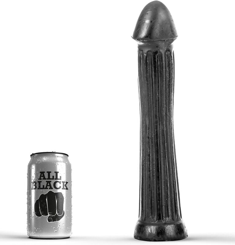 All Black - Gode Fisting avec Rainures Profondes - 31 cm