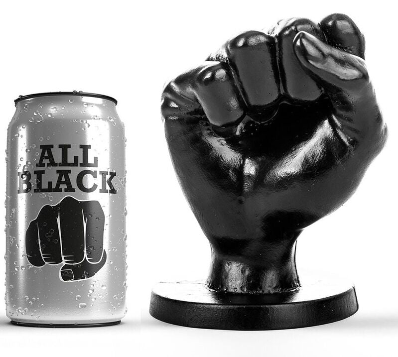 All Black - Plug Anal Fist Poing Fermé Incliné - 14 cm