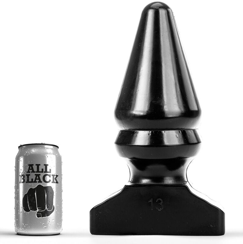 All Black Plug anal en forme conique 28,5 cm