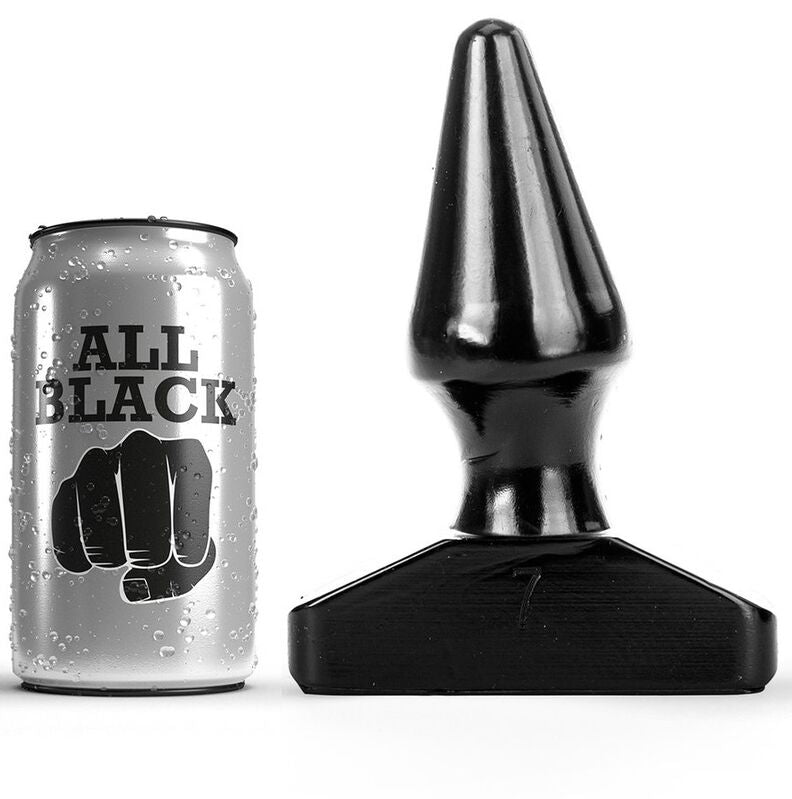 All Black – Plug fisting en forme conique - 16 cm