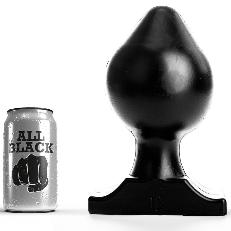 All Black – Plug anal XXL en forme conique – 22,5 cm