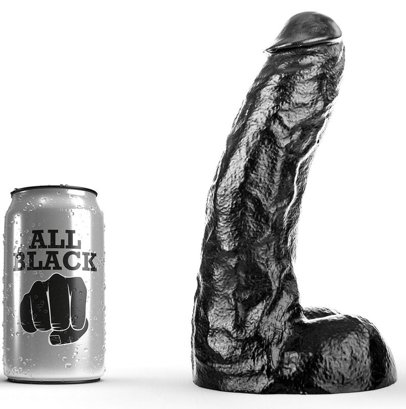 All Black - Gode réaliste XXL - 25,5 cm