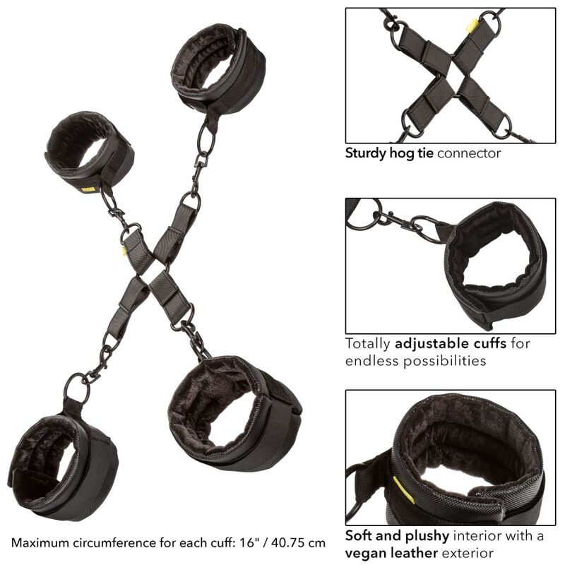 Calexotics - Kit d’attaches Hogtie en X - Noir