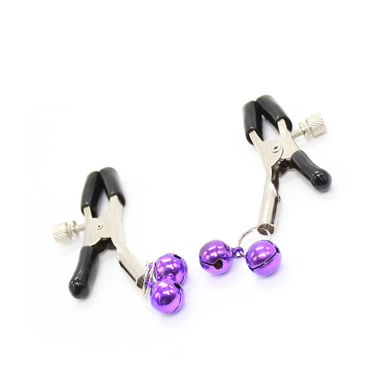 Ohmama fetish - pinces à tétons avec cloche lilas