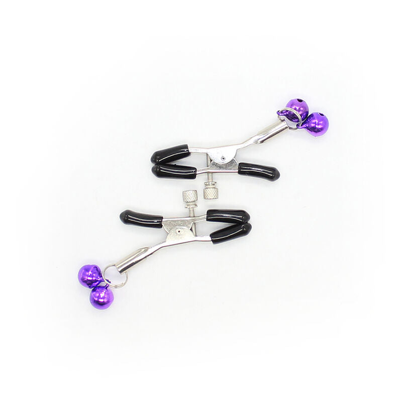 Ohmama fetish - pinces à tétons avec cloche lilas