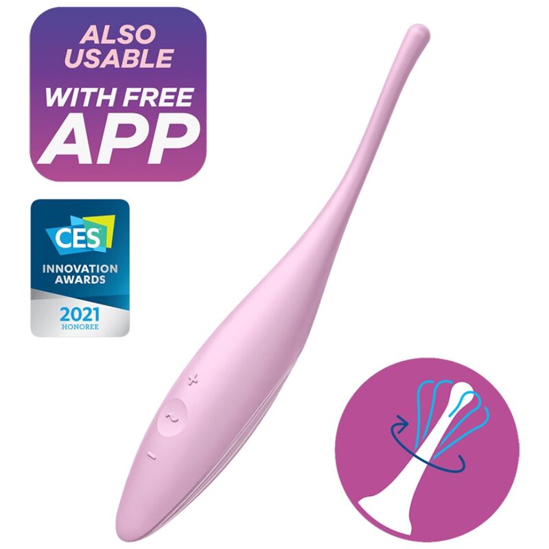 Satisfyer - Stimulateur Clitoris Connecté Twirling Joy - Rose