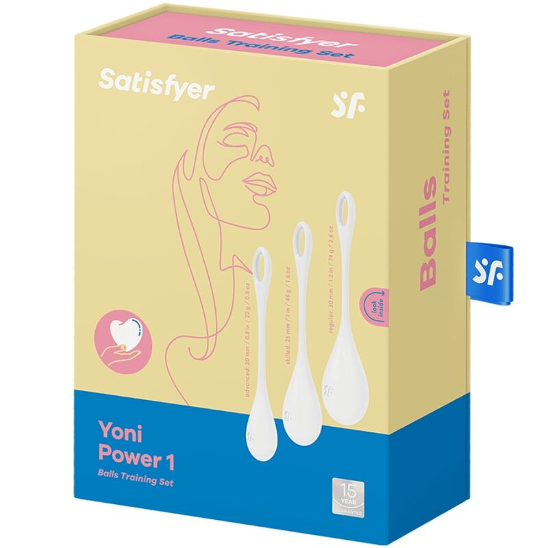 Satisfyer - Kit Entraînement du plancher pelvien Yoni Power 1 - Blanc