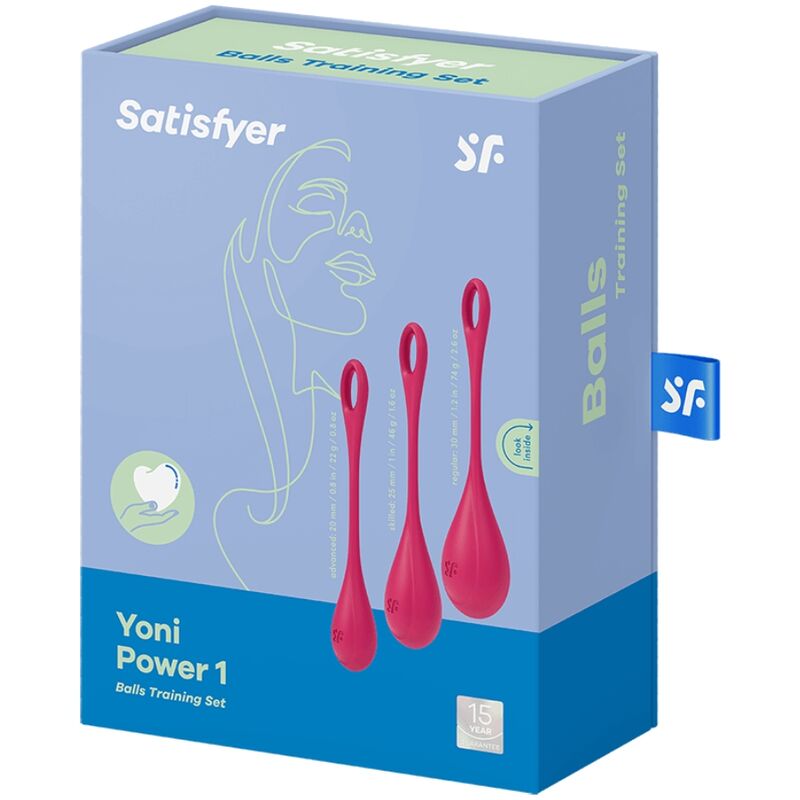 Satisfyer - Kit Entraînement du Plancher Pelvien Yoni Power 1 - Rouge