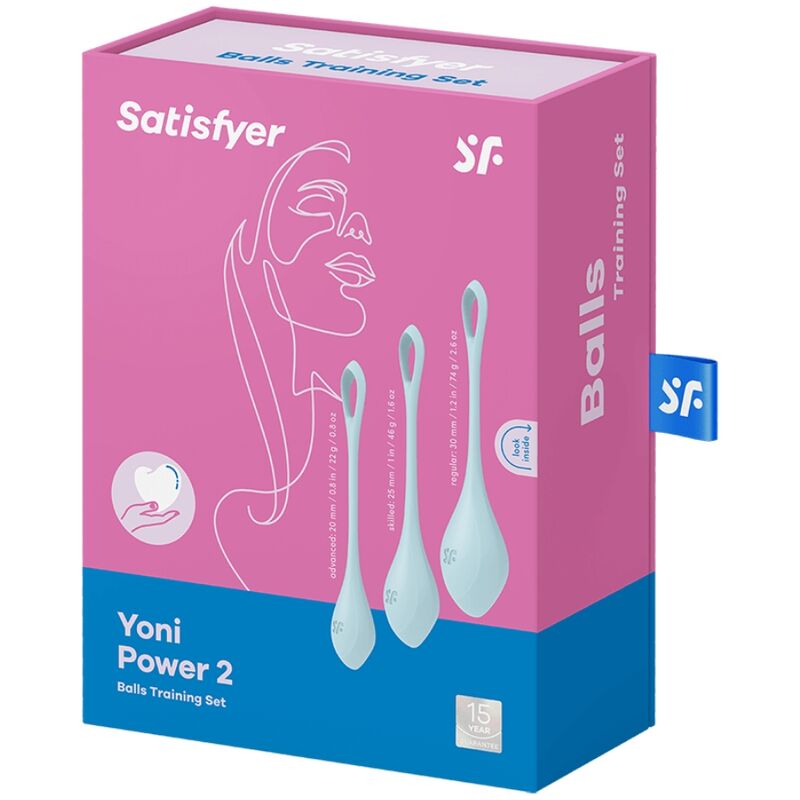 Satisfyer - Kit Entraînement du plancher pelvien Yoni Power 2 - Bleu