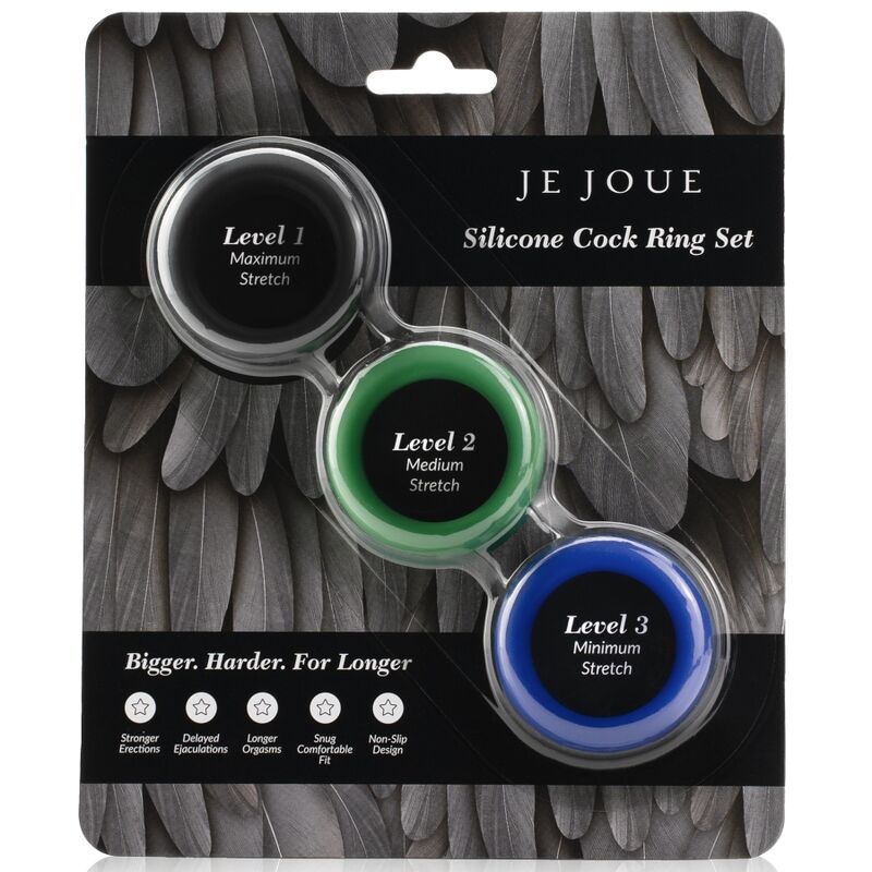 Je Joue - Ensemble de 3 Cockring avec 3 Niveaux