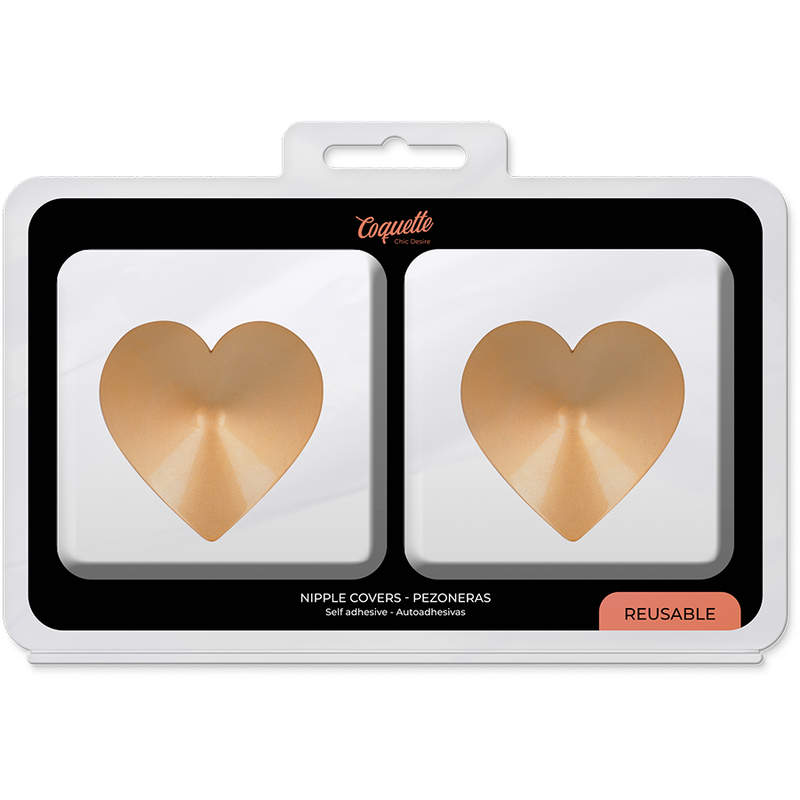 Coquette Chic Desire – Cache tétons en forme de cœur Doré