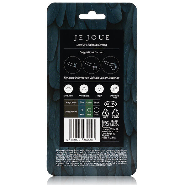 Je Joue - Cockring en Silicone Niveau 3 - Bleu