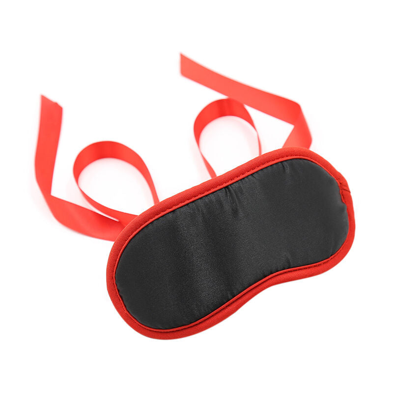 Ohmama - Masque intégral Bondage en Polyester - Noir et Rouge