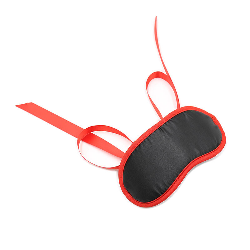 Ohmama - Masque intégral Bondage en Polyester - Noir et Rouge