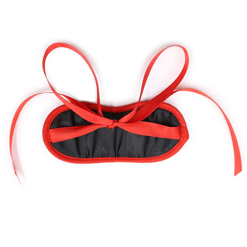 Ohmama - Masque intégral Bondage en Polyester - Noir et Rouge