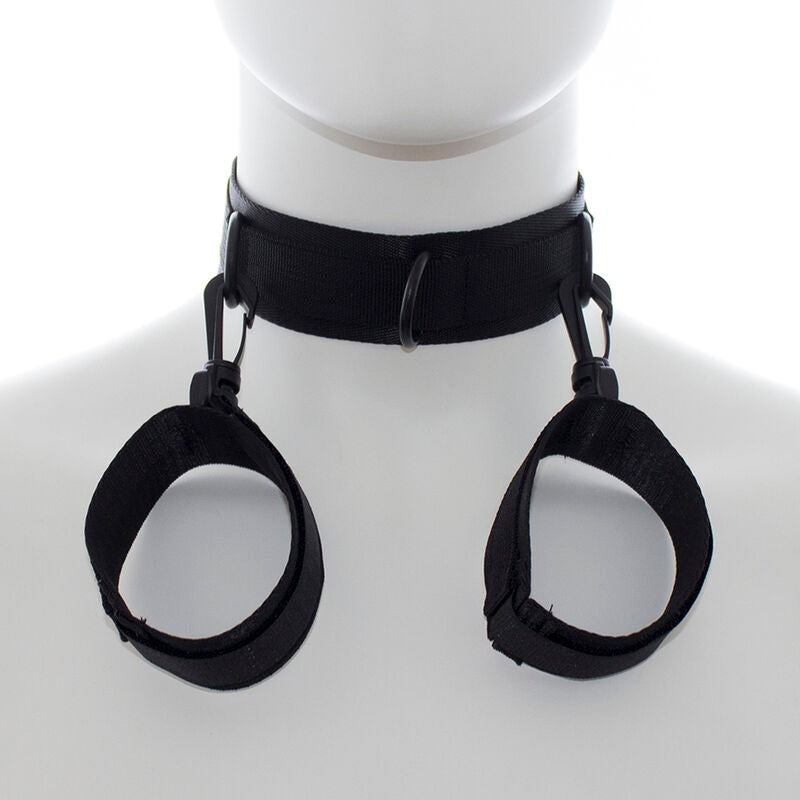 Ohmama Fetish – Collier en nylon avec Menottes Poignets
