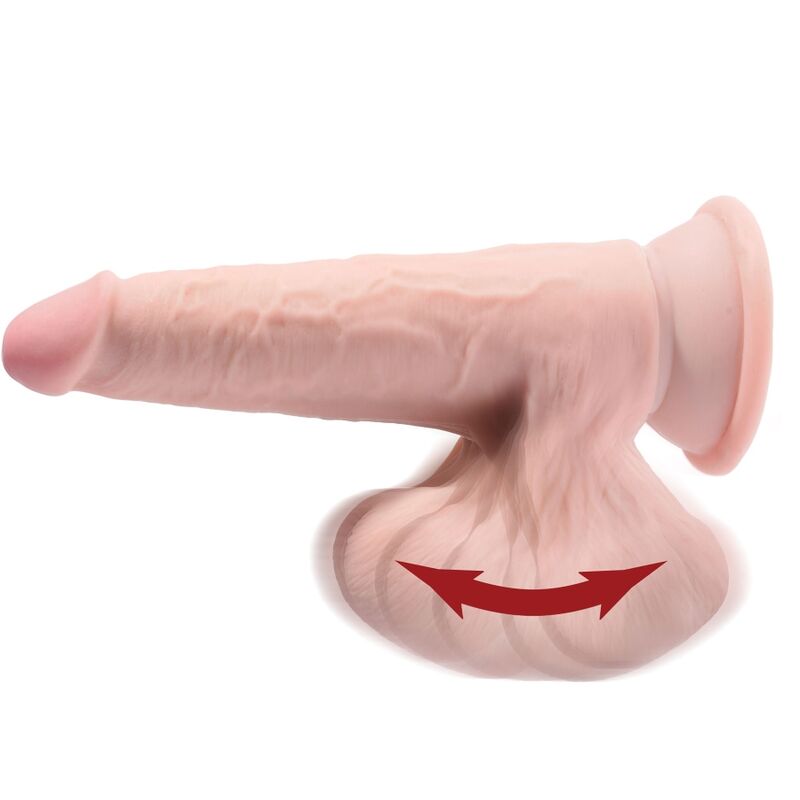 King cock - balles gode 3d plus 15.2 cm peau claire