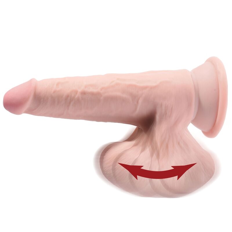 King cock - plus balles gode 3d 20.3 cm