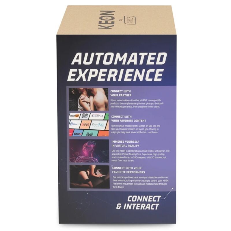 Kiiroo - Pack Masturbateur Automatique Keon + Vagin Nicolette Shea + Lubrifiant