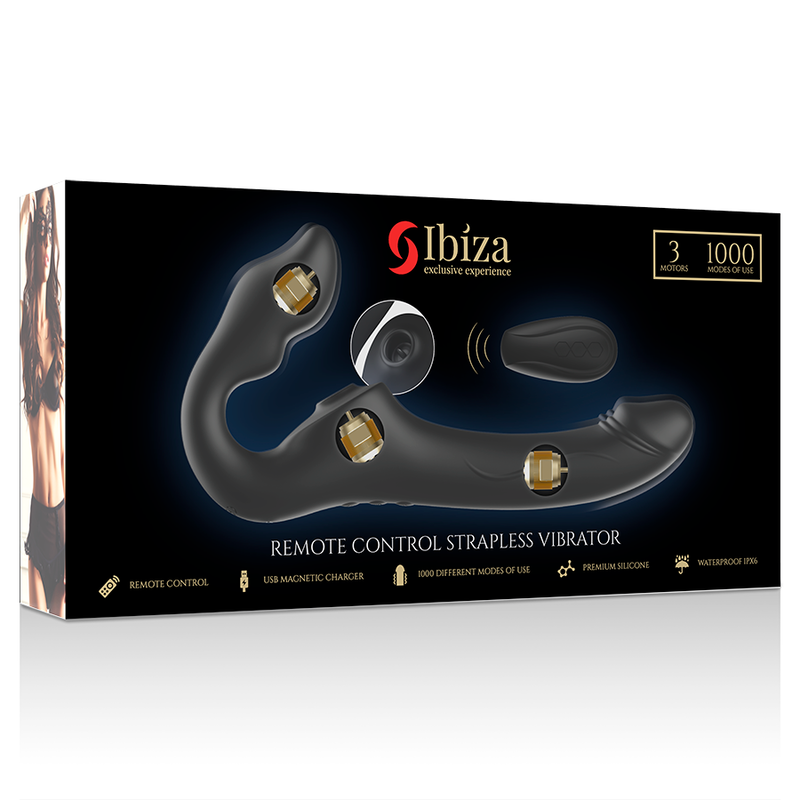 Vibrateur Sans Harnais Ibiza Télécommandé 3 Moteurs - Ibiza