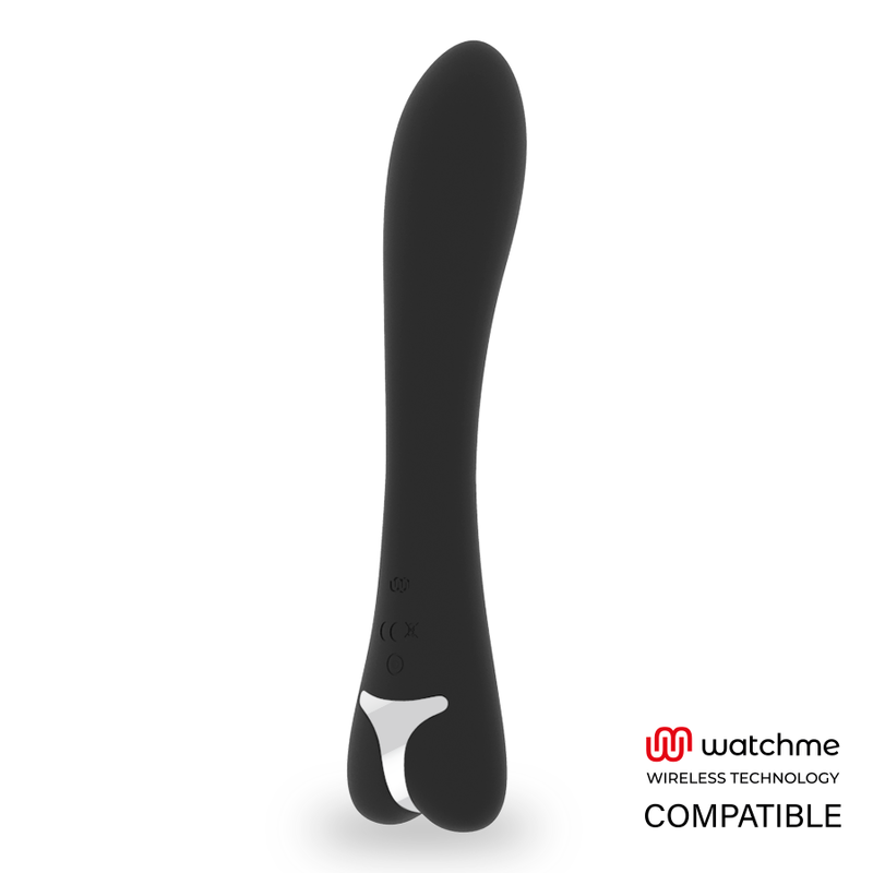 Vibrateur Ryan Noir et Argent Compatible Watchme - Brilly Glam