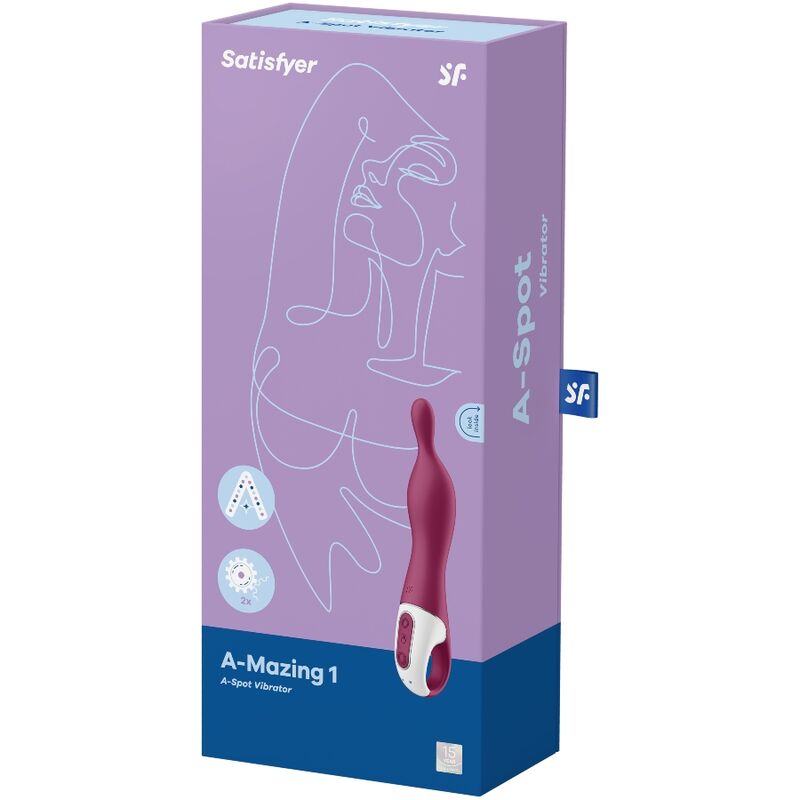 Satisfyer - a-mazing 1 vibromasseur point a - rouge