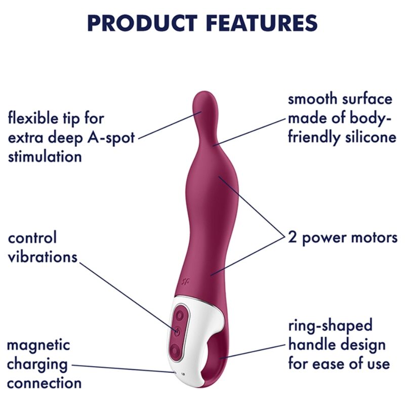 Satisfyer - a-mazing 1 vibromasseur point a - rouge