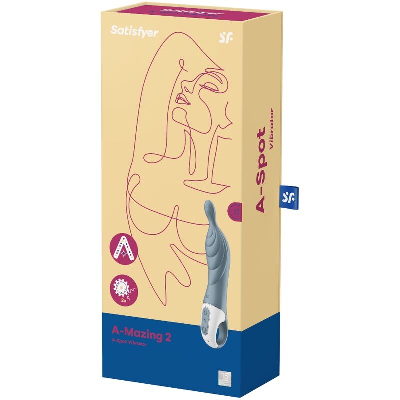 Satisfyer - Vibromasseur Point A / A-Mazing 2 - Gris