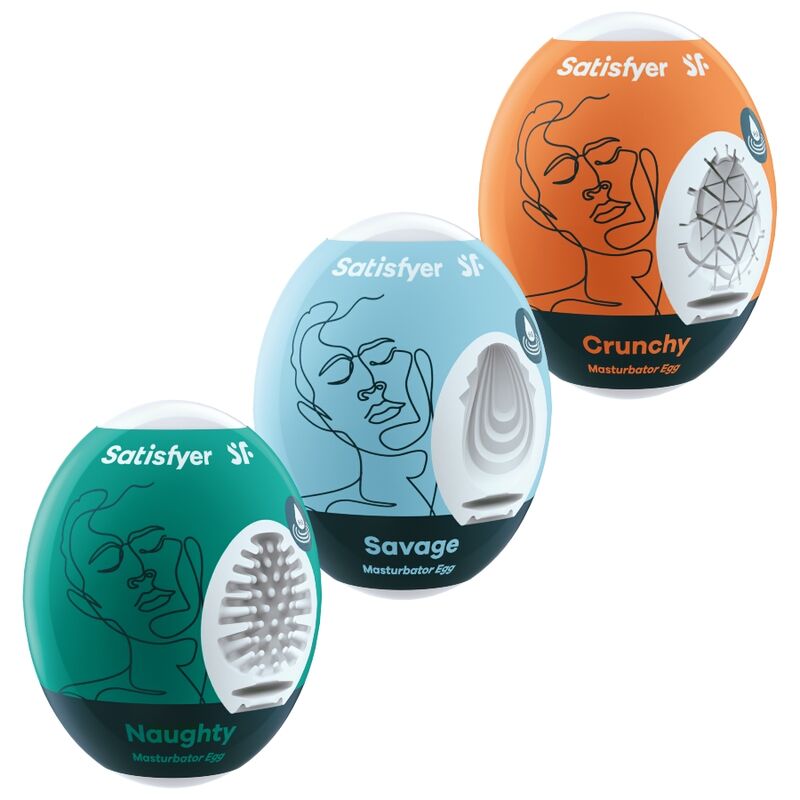 Satisfyer - 3 oeufs masturbateurs naughty, savage & crunchy