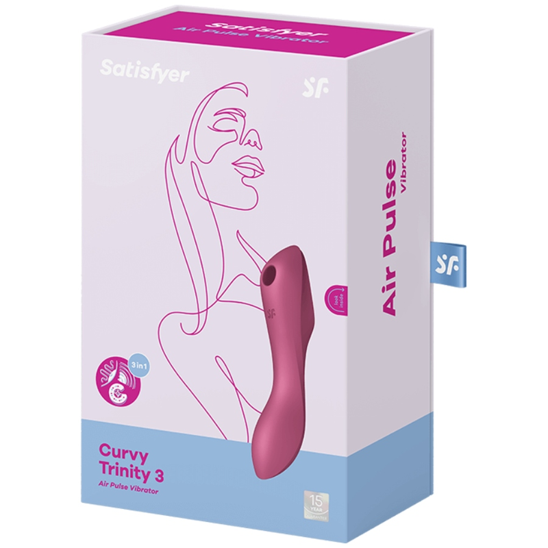 Satisfyer - curvy trinity 3 stimulateur clitoris - rouge