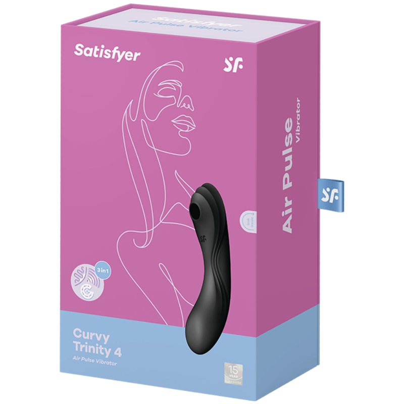 Satisfyer - curvy trinity 4 stimulateur à air pulsé - noir