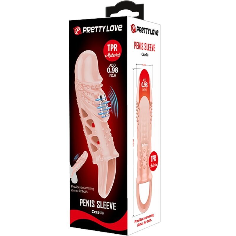 Pretty Love – Gaine à Pénis vibrant Cecelia - 14 cm