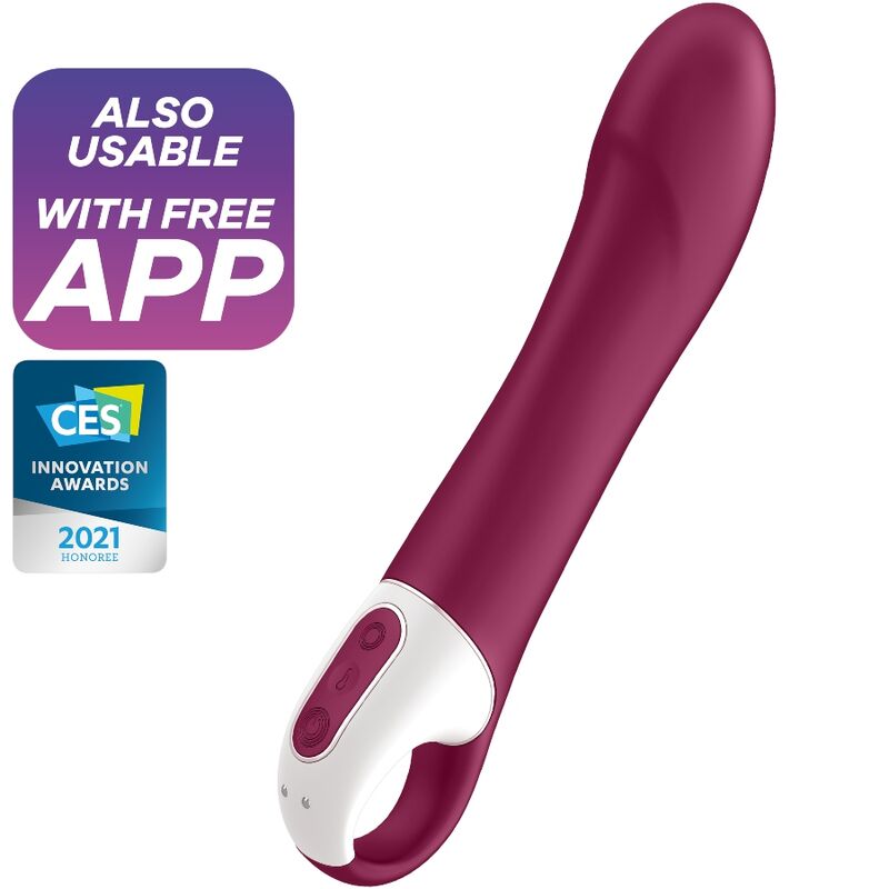 Satisfyer - Vibromasseur Chauffant & Connecté Big Heat - Rouge