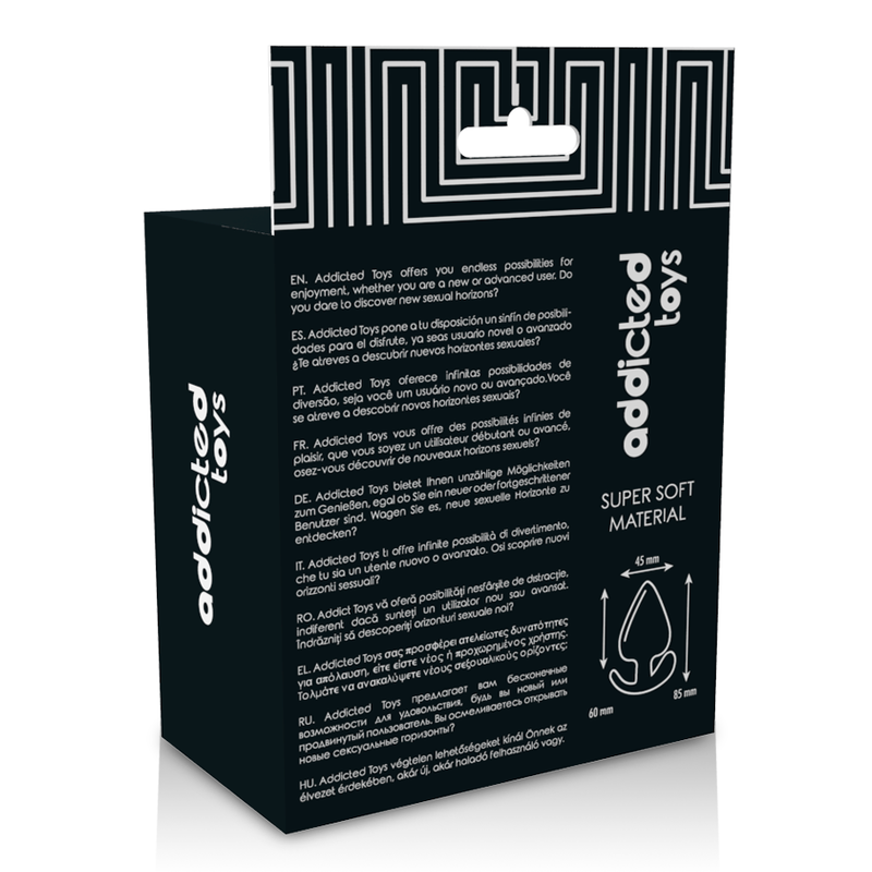 Addicted Toys - Bouchon Anal en silicone Noir - 8,5 cm