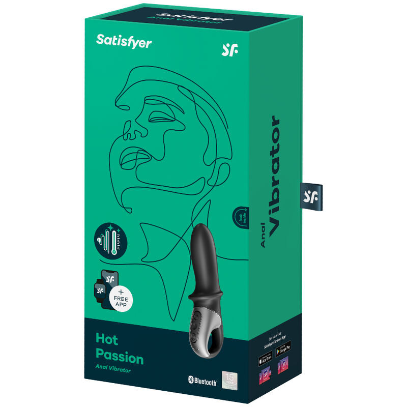 Satisfyer - Stimulateur Anal Chauffant et Connecté Hot Passion - Noir